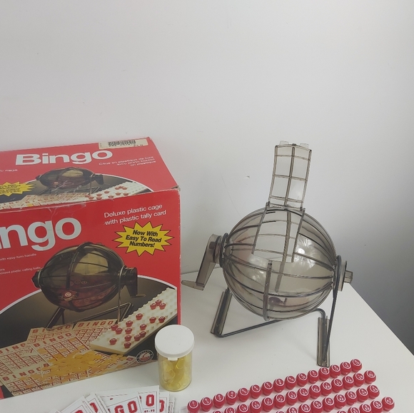 Vintage Pressman Bingo Game Plastic Cage - Picture 9 of 12